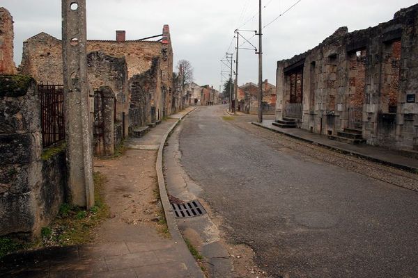 Abandoned town- Oradour-Sur-Glane.This town was abandoned because the Nazis rounded all the citizen…