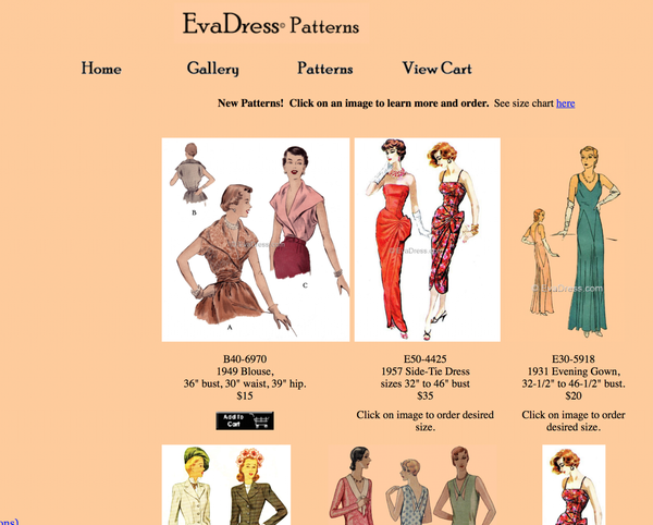 Eva Dress: 1800s-1950s. Traced from originals.
