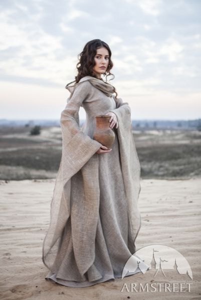 Medieval Linen "Wanderer" Dress Robe. This would be so cool for a costume!