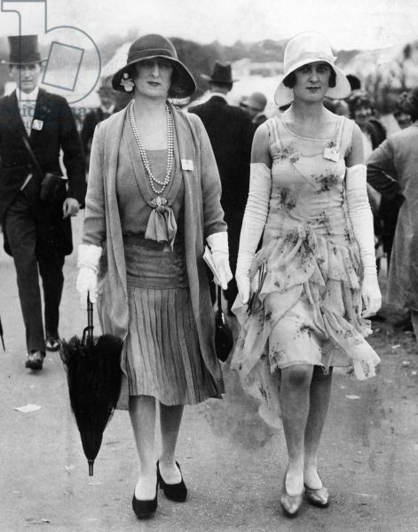 Women's Fashion at Royal Ascot, 1929 (b/w photo)