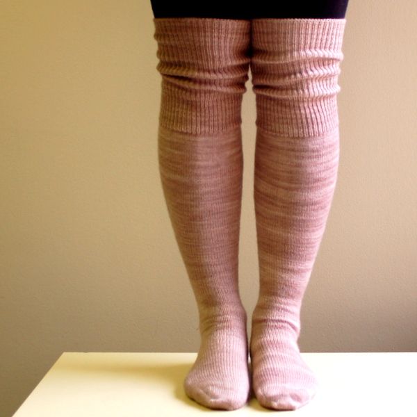 hand knitted knee socks