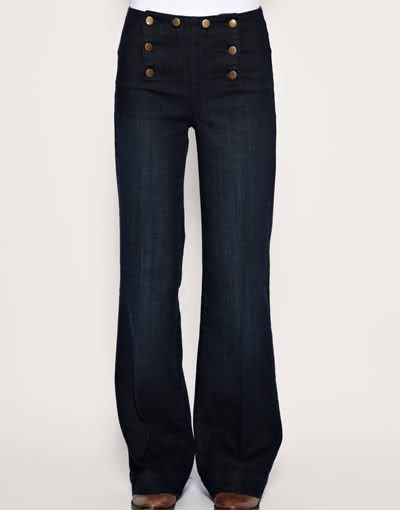 SHE: Fashion Finds: Denim-- Super cool button placement.