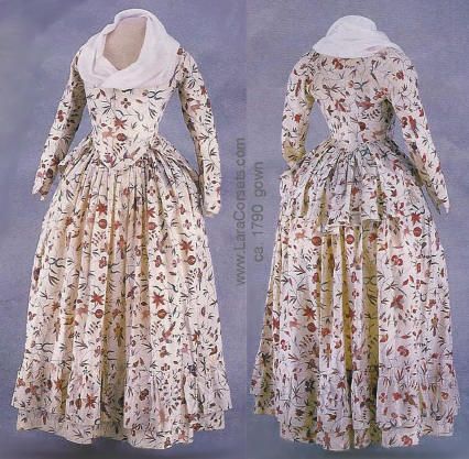 1790s reproduction gown by LaraCorsets