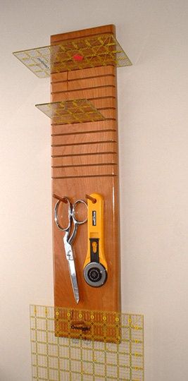 Ruler and scissor holder