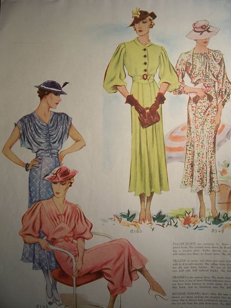 1935 McCalls PATTERN ADVERTISEMENT 1930s Fashion Vintage Advertisement Frocks Home Decor Fashion Wa…