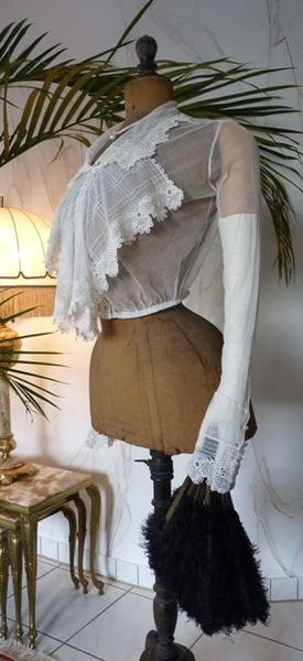 Edwardian Blouse with Front Ruffles, ca. 1913