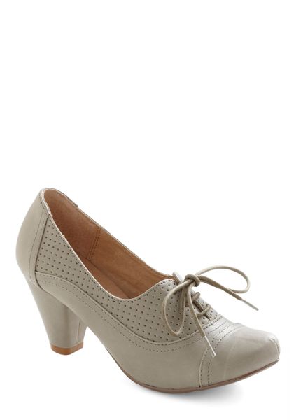 Right Here Heel in Grey | Mod Retro Vintage Heels | ModCloth.com