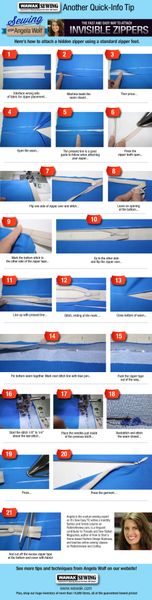 How To Attach A Hidden Zipper With A Standard Zipper Foot | WAWAK Sewing Supplies | Sewing With Ang…