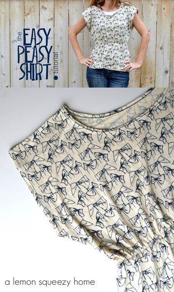 a lemon squeezy home: The Easy Peasy Shirt: Tutorial