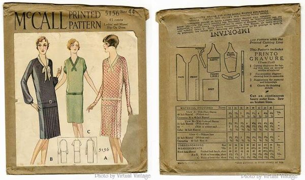 McCall 1920s pattern
