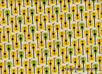 Heather Ross Ukulele Fabric Green