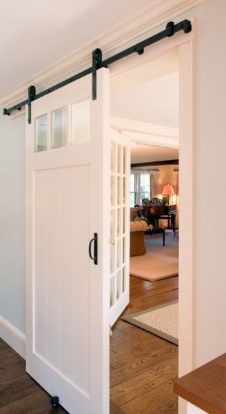 Interior sliding barn door