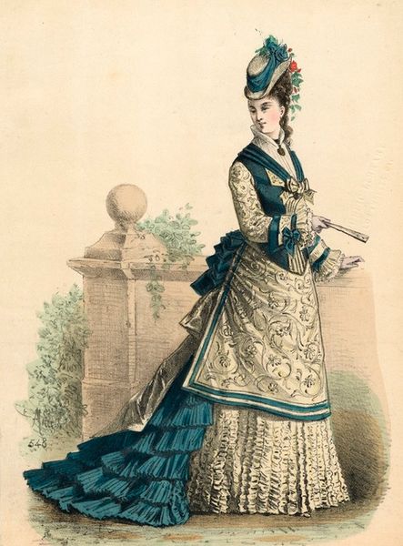 July fashion, 1875 France, L’Élégance Parisienne - so immensely pretty! #Victorian #fashion #pl…