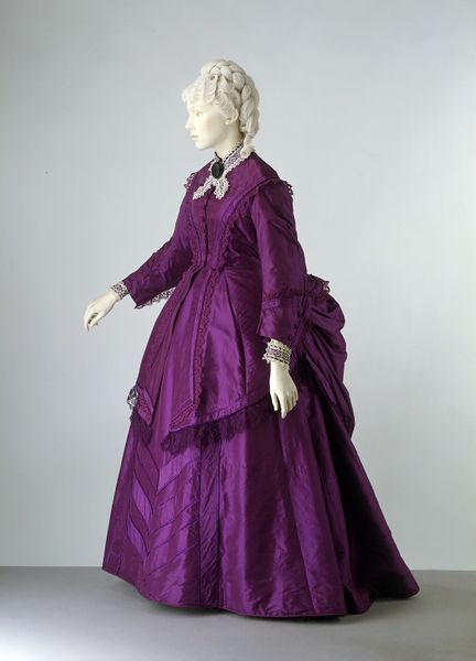 Magenta gown, UK, c1870-3. Photo: Victoria and Albert Museum, London. This dress was worn as a wedd…