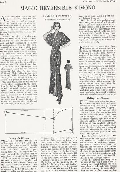 Sewing Vintage: The Magic Reversible Kimono free pattern