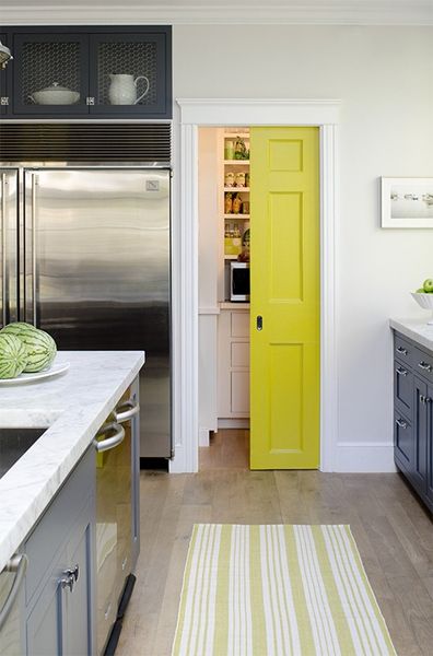 yellow pocket door