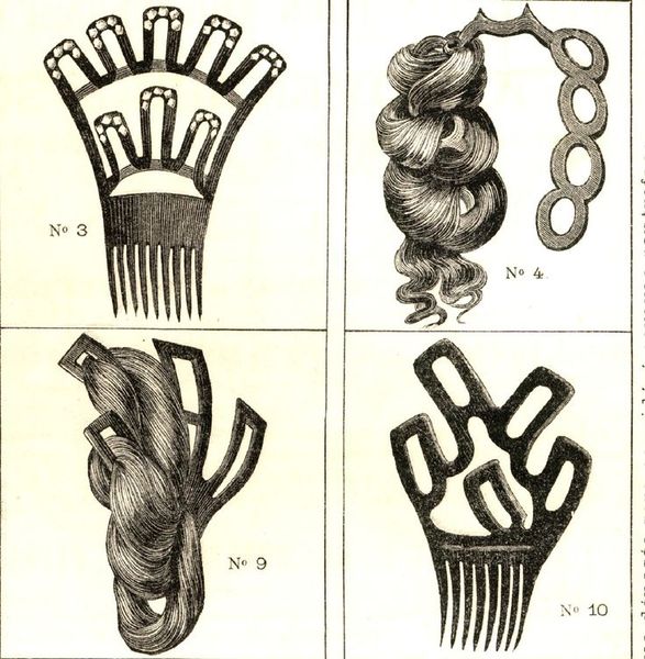 Revue de la Coiffure 1878 Hair dressing combs