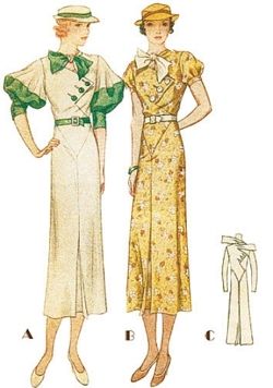 Day dresses - early 1930's