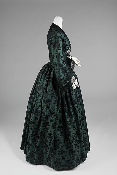 Evening dress. Date: 1850–55 Culture: American Medium: silk