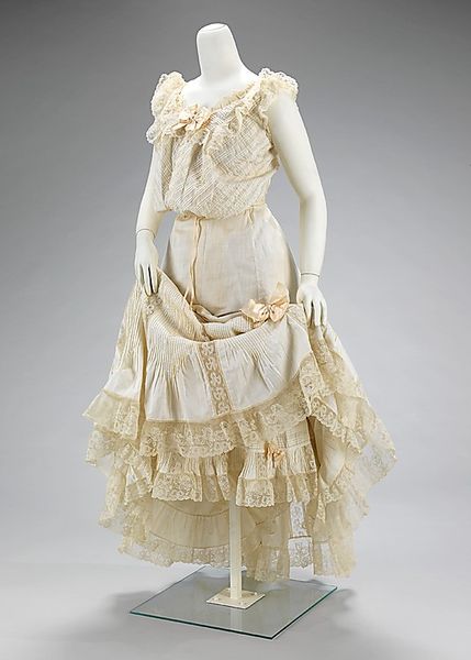 H Co. Wedding Ensemble Camisole and Petticoat, circa 1903