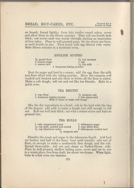 Suggestions for Afternoon Tea From The Institute Cook Book, 1918, by Helen Cramp