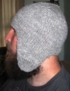 Basic knit hat with earflaps