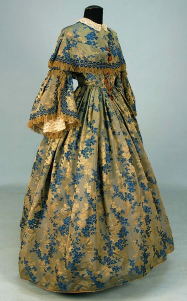 CHANGEABLE SILK BROCADE GOWN, c. 1855