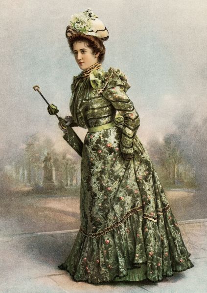 Photographic portrait: Spring gown, 1899
