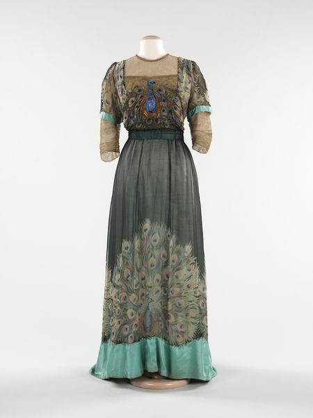 1912 green and blue dress. Beautiful!