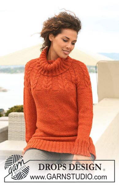Knitted DROPS jumper with raglan and cables in ”Nepal”. Size S - XXXL. ~ DROPS Design