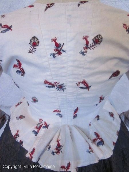 c1790-95, Provence France. Printed cotton calicos were extremely popular during the French revoluti…