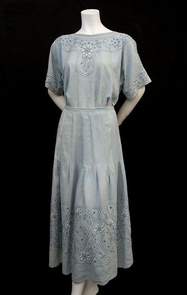 peasant embroidered dress, c. 1915