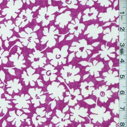 Mottled Magenta Floral Lawn - Discount Fabrics