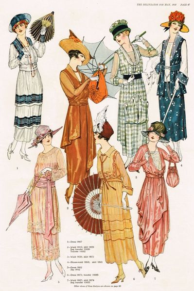 1918 Delineator fashion print