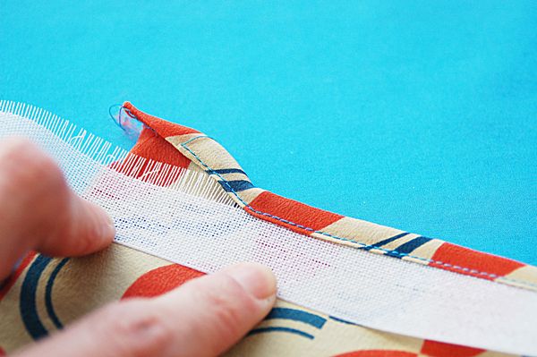 Here's an easy way to get a narrow hem on slippery or sheer fabrics using Ban-Rol.