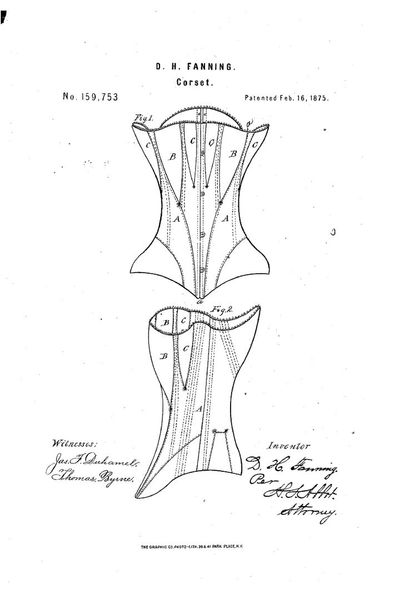 1875 Patent US159753 - IMPROVEMENT IN CORSETS - Google Patents