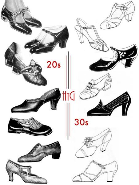 Shoes of 1920s and 1930s