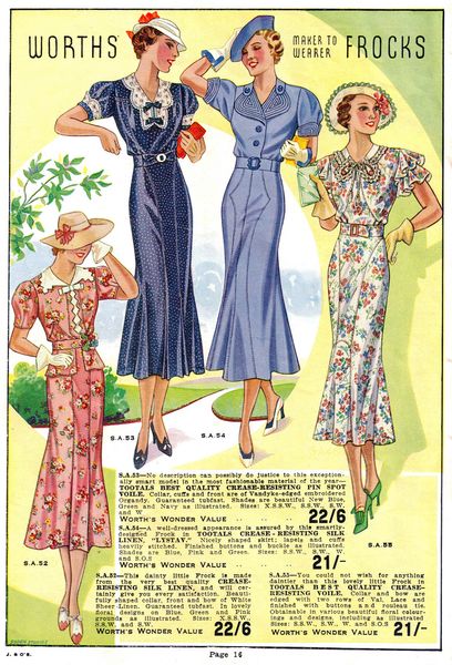 Historical 1930's fashion. So lovely! Worth's Spring & Summer 1937.
