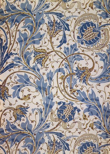 Walter Crane, Pomegranate and Teazle design, 1894