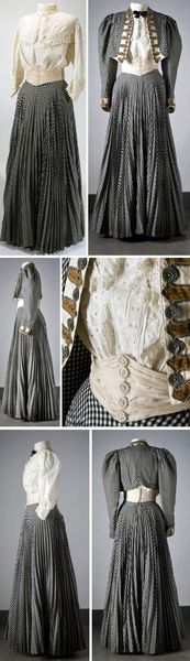 Walking costume, 1906. Jacket, skirt, blouse, cummerbund. Wool and cotton. Photos: Mats Landin. Nor…