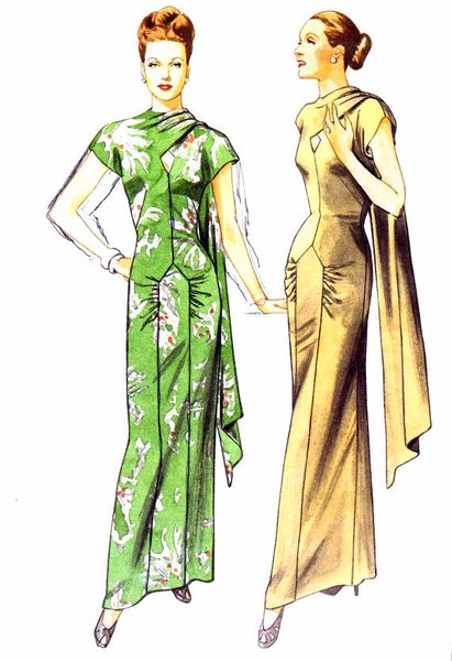 Asian Inspired Evening Dress Original 1948