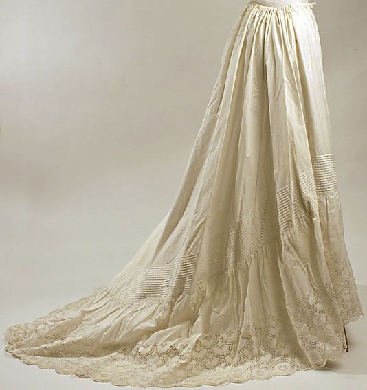 Petticoat, cotton, 1876, American.
