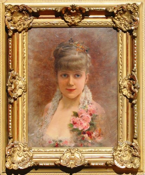 1881 Jan Van Beers. Woman with a Rose.