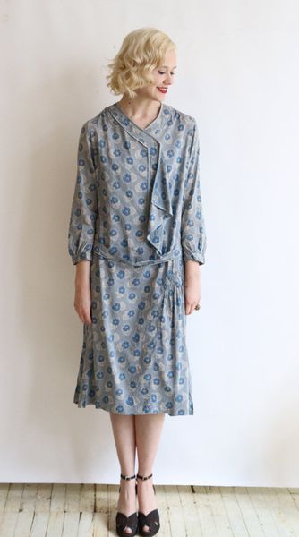 1920s Dress // vintage 20s day dress // Cotton by dethrosevintage, $228.00