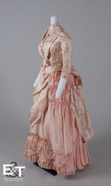 Two Piece, Silk Brocade and Taffeta Reception Gown, early 1870s