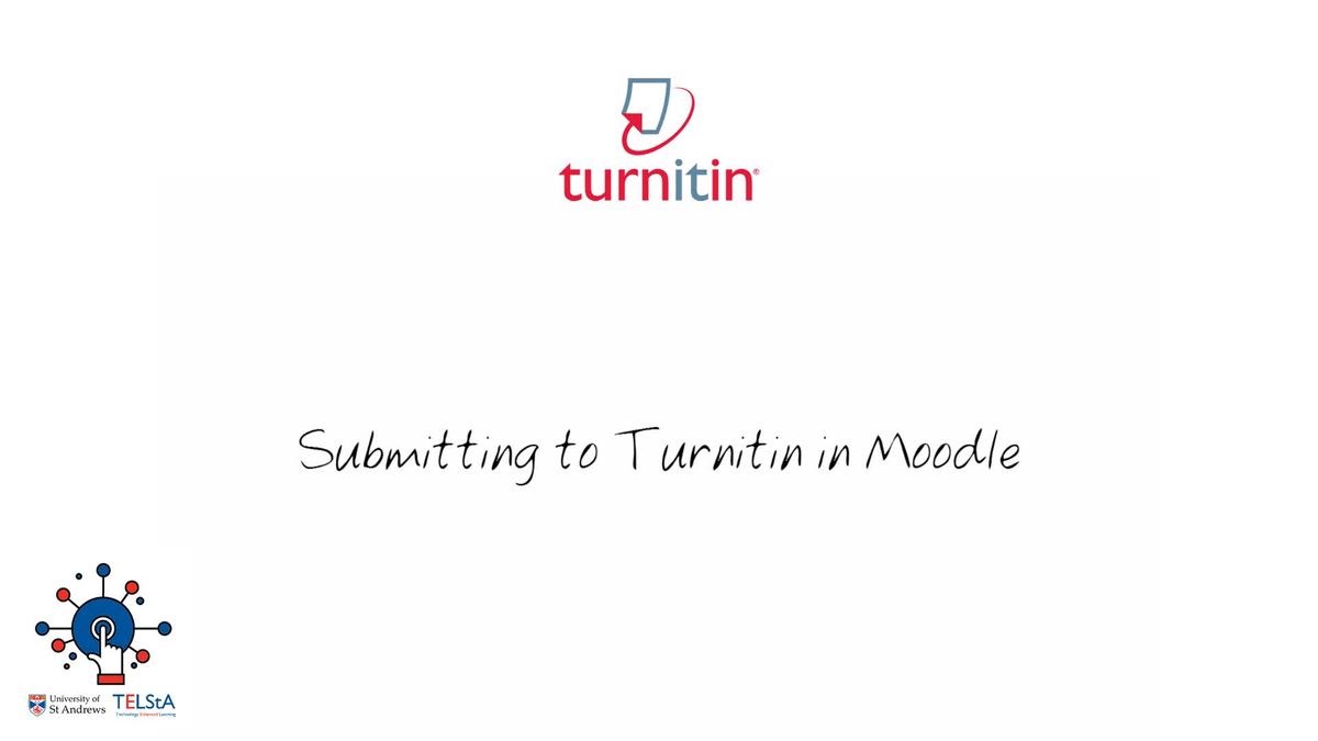 Submitting to Turnitin in Moodle