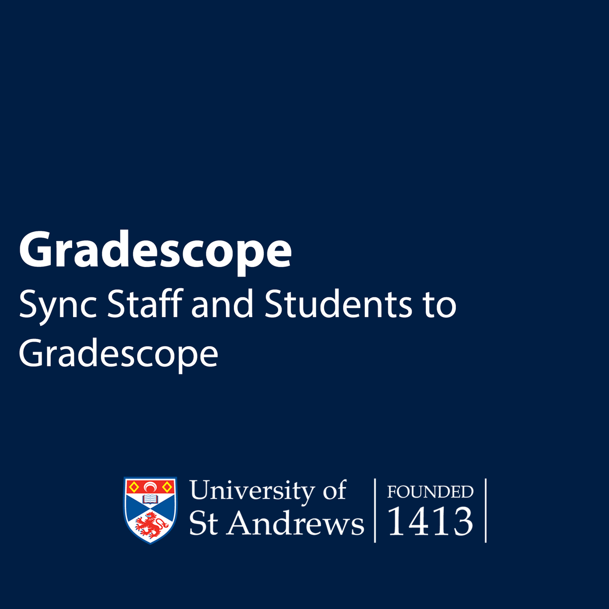 Sync Staff and Students to Gradescope