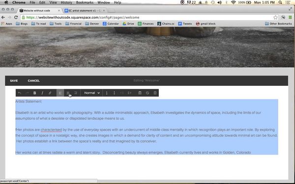 Text in Squarespace 7 - YouTube