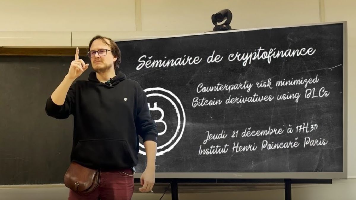 (23) Théo Pantamis : Réaliser des contrats sur Bitcoin sans risque de contrepartie avec les DLC -…