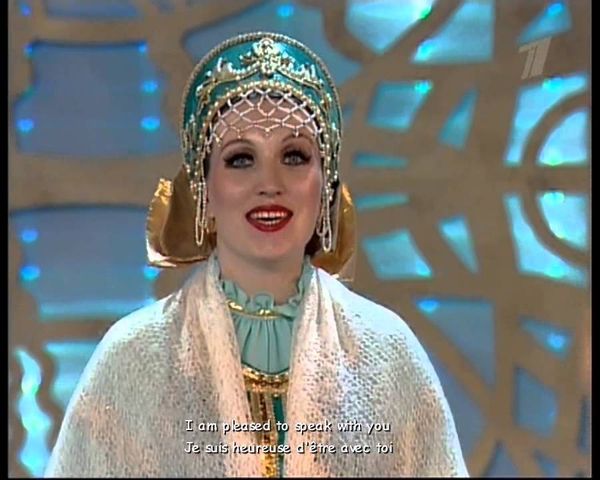 Russian Folk Songs - Russian TV - Ludmila Zykina ( Subtitles )